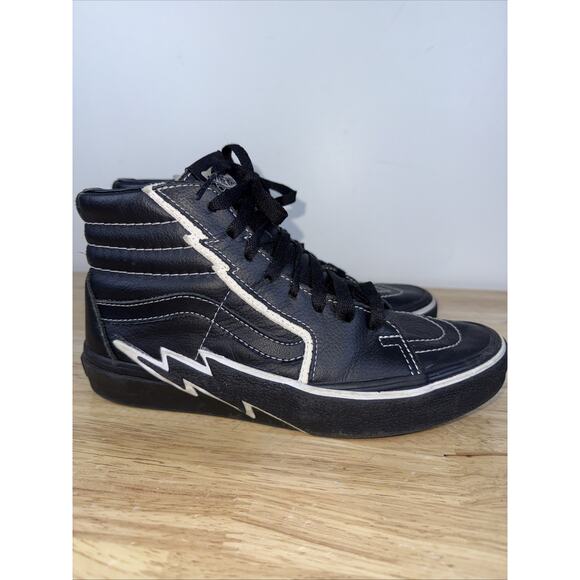 Vans Sk8 Hi Shoes Lightning Bolt Men\'s 7.5 Women\'s 9 Black/White Skateboard main image 8